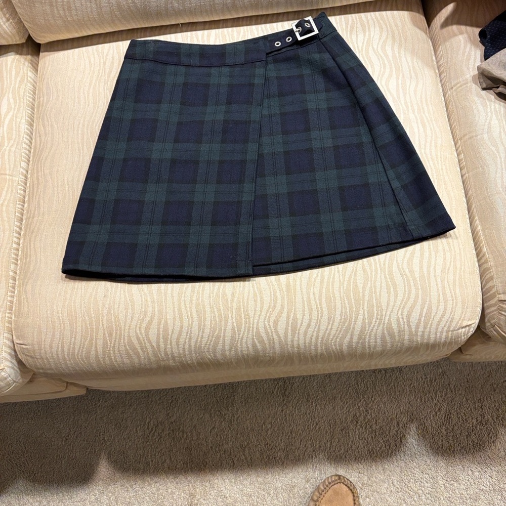 Black watch Plaid Mini Skirt